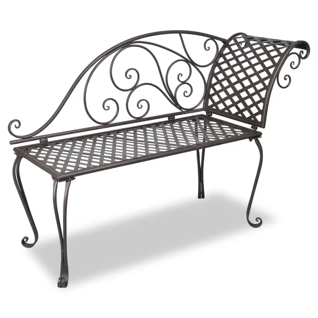 Andoer Garden Chaise 50.4 Steel Brown